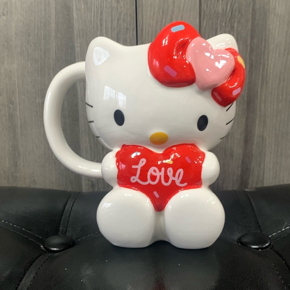 Hello Kitty Other - New Hello Kitty Heart Of Love Full Body Sculpted Coffee Mug By Sanrio
